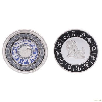 

2018 Meaningful Commemorative Coin Plated Silver Constellation Aries For Souvenir Art Collection Noncurrent Coin