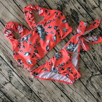 

Sexy Tight Swimsuit Girl Ms Printing Summer Beach Seaside Bikini