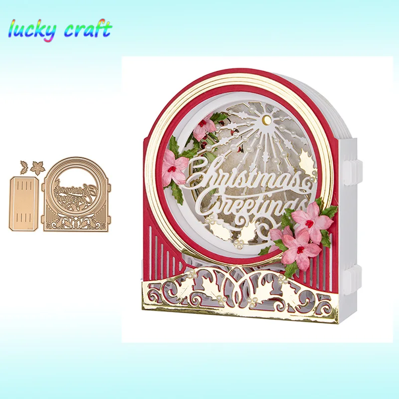 

Luck YCraft Christmas 3D Card frame set Metal Cutting Dies for DIY Scrapbooking Embossing Paper Cards Making Crafts Dies Cut