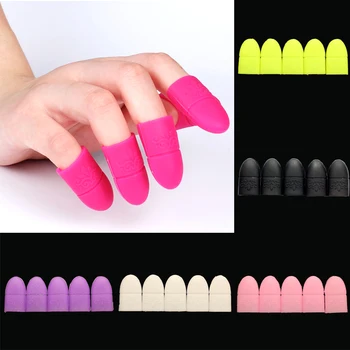 

Wholesale Nail Art Soak Off Cap Silicone UV Gel Polish Varnish Remover Clean Degreaser Clip Reusable Wraps Rubber Manicure Tools