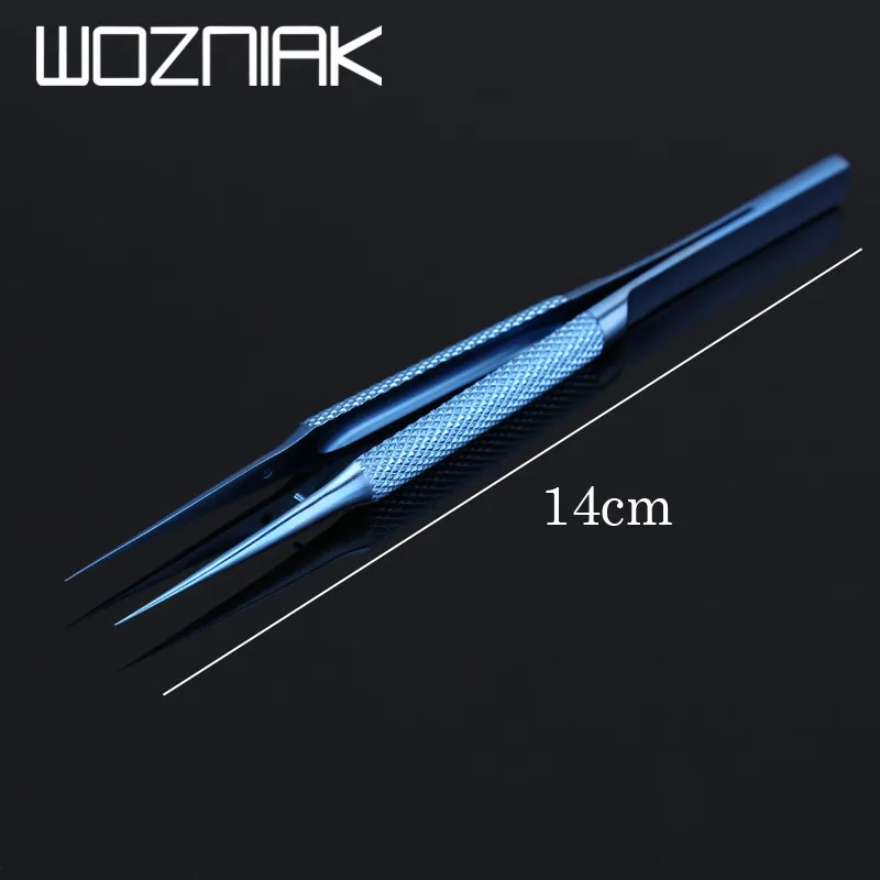Titanium Tweezer Steel Professional Repair Tool 0.15mm Edge Precise Fingerprint Fly Line Picker Tweezers Straight Bend