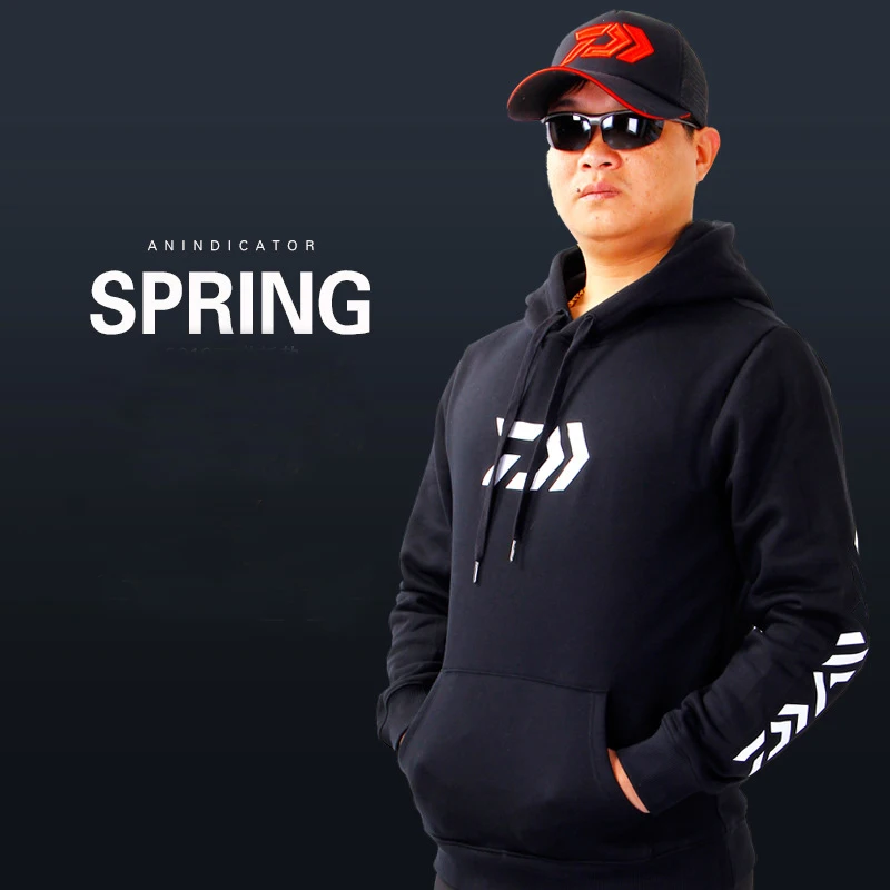Inverno do Velo Roupas de Pesca Esporte ao ar Pesca de Pesca com Capuz Moletom com Capuz Novo Daiwa Roupas Jaqueta Livre Caminhadas Camisola S-5xl 2019 5 Livre Caminhadas Pesca De Pesca Com Capuz
