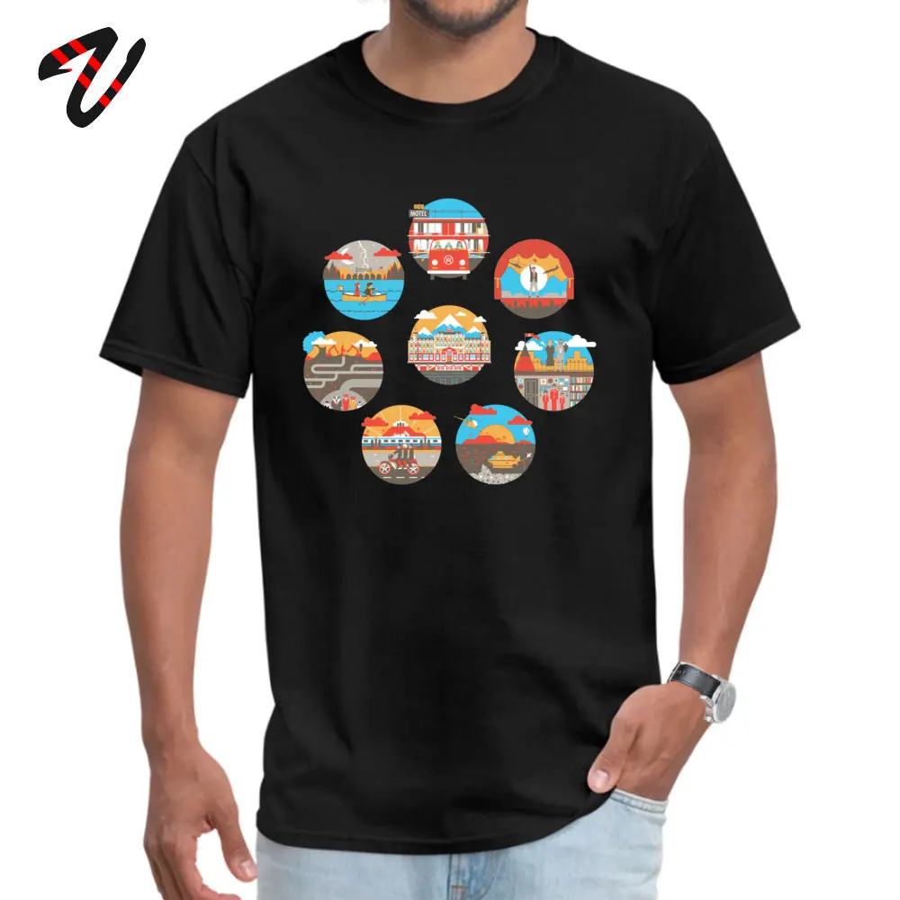 

Wes Anderson Films Icon Illustrations Turkiye Men Tees comfortable Summer/Fall T-shirts Coupons O-Neck Top T-shirts