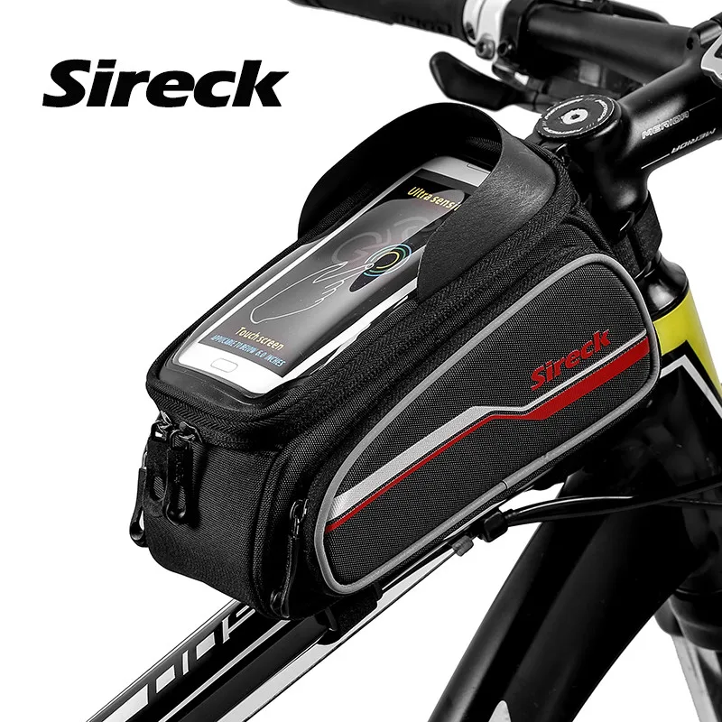 

Sireck Bicycle Bag 6.0 Inch Phone Case Touchscreen Front Frame Bycicle Bike Bag Cycling Top Tube Saddle Bag Bicycle Accessories