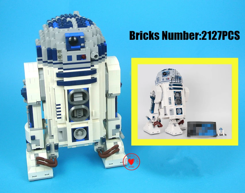 

New R2-Robot Out of print D2 fit legoings star wars bb8 robot figures technic Building Block Bricks gift kid boy Toys 10225