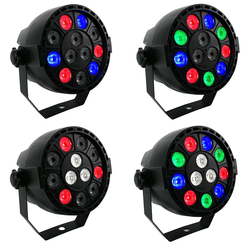 Hot Vendas 54x3w Iluminação Led Par Plana Led Par Luz Estroboscópica Dmx Controlador dj Festa Disco Bar Strobe Escurecimento Efeito Projetor 9 iluminação led par luz strobe dmx controlador