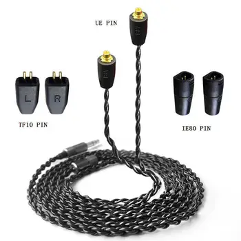 

DIY earphone upgrade wire IE80/TF/UE PIN Single crystal copper