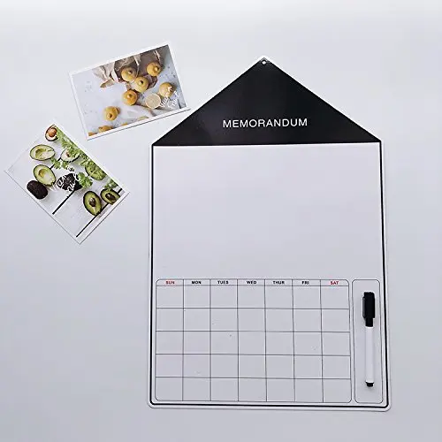 

Premium Magnetic Dry Erase Whiteboard Sheet 15.8" x 12" Great for Fridge! - Refrigerator White Board Organizer
