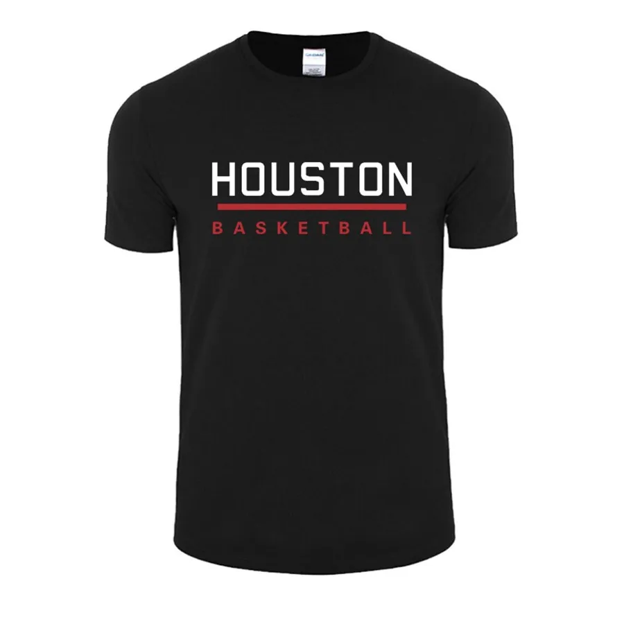 Houston Basket Ball Round Collar Short Sleeve T shirt 100 Cotton Tshirt My Panties on Plus Size