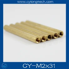 Free shipping M2*31mm cctv camera isolation column 100pcs/lot Monitoring Copper Cylinder Round Screw.CY-M2*31mm