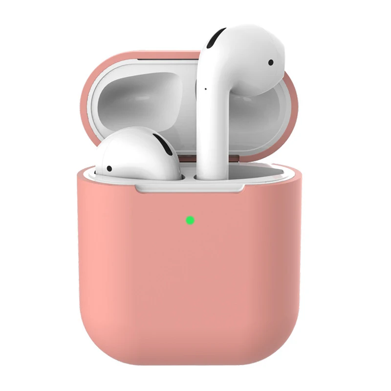 Чехол для наушников AirPods 2 силиконовый чехол беспроводной Bluetooth наушники защитный рукав для Air Pods AirPod чехол Аксессуары - Цвет: Orange