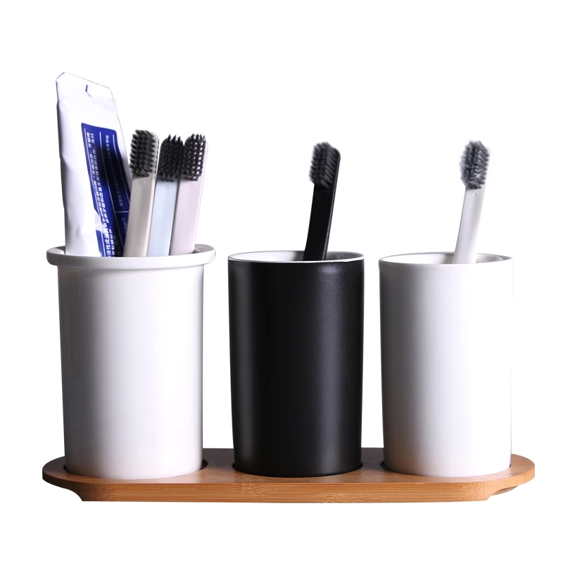 

Creative Toothbrush Holder Cup Toothpaste Storage Box High Quality Luxury Printing Ceramic Material Wash Cup 16