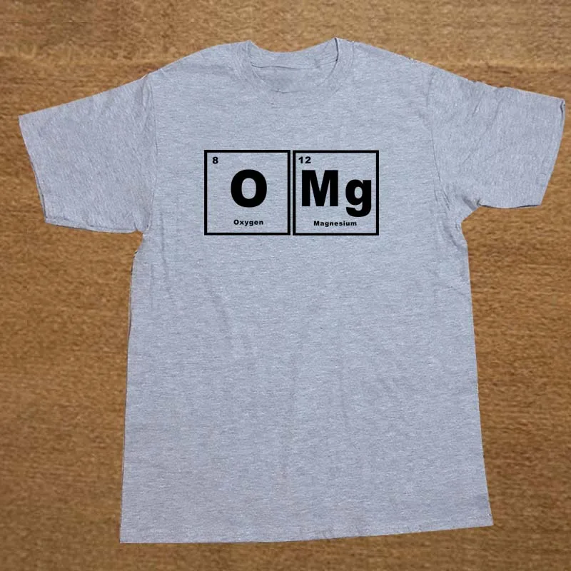 OMG Element Periodic Table Chemistry Science Funny T Shirt Men Cotton ...