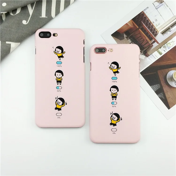 2019 new pink Interest Electric grid girl half package hard cases for funda iphone x Xr Xs 6/6s 7P/8Plus fashion back covers |