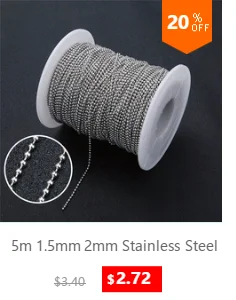 5m/lot Stainless Steel Rolo Link Necklace Chain Bulk 2mm 2.5mm Metal Chains Bracelet Necklace For Jewelry Making Accessories