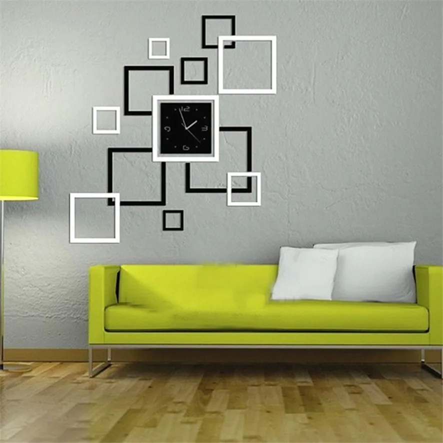 

Wallpaper Sticker Decor Photo Frame DIY Mirror Clock Wall Sticker Home Decoration Purchasing Wallpapers For Living Room #A