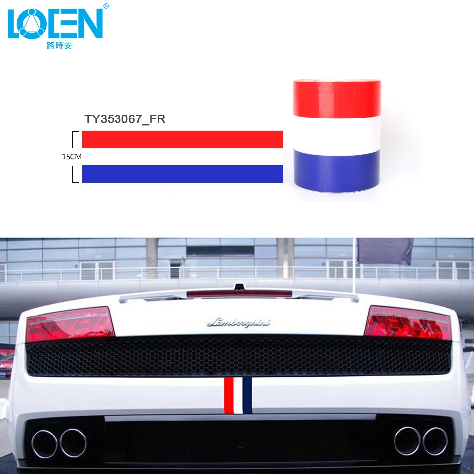 LOEN 5M Car Stickers Flag On Cars Auto Walls Window Decals Car Styling Accessories For BMW