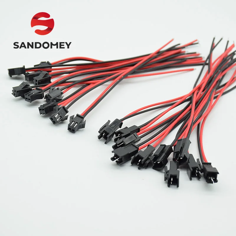 

10Pairs 15cm Long JST SM 2Pins Plug Male to Female Wire Connector cable pigtail Plug
