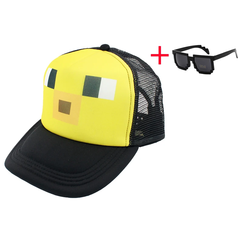 

Adjustable Minecraft Cap Teenage Kids Sun Hats Caps Cartoon Outdoor Baseball Snapback Hats Children's Christmas Birthday Gift