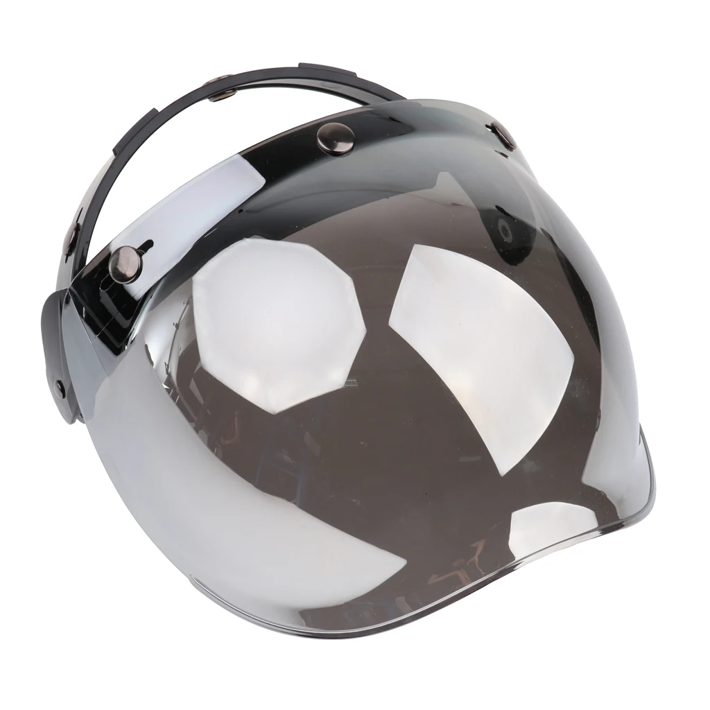 3-Snap Bubble Wind Shield Visor For Bonanza Biltwell Motorcycle Helmet