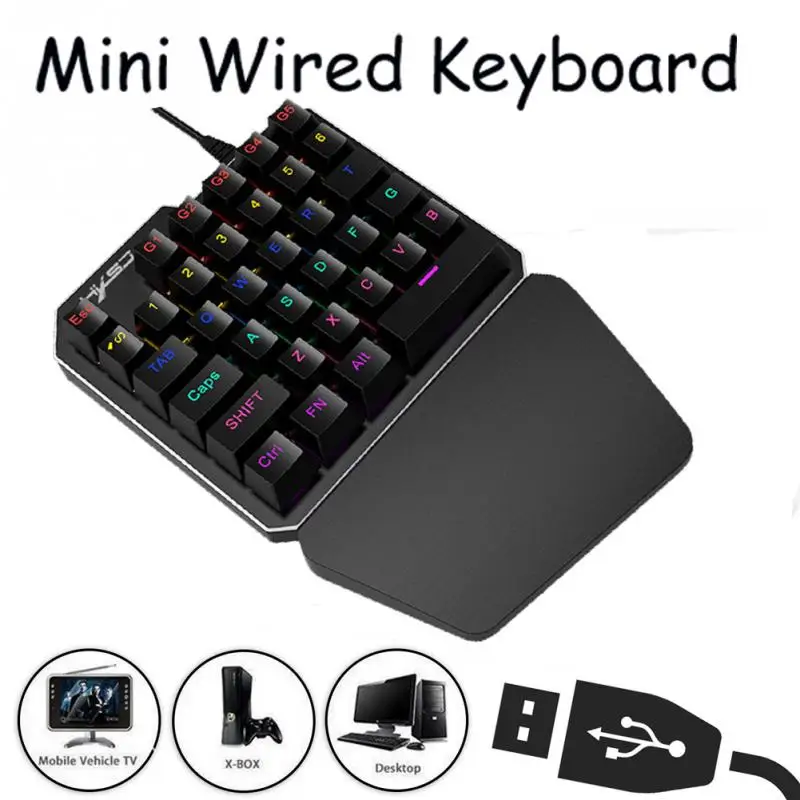 Blue Axis Mechanical Game Keyboard 35 keys Full Metal Panel