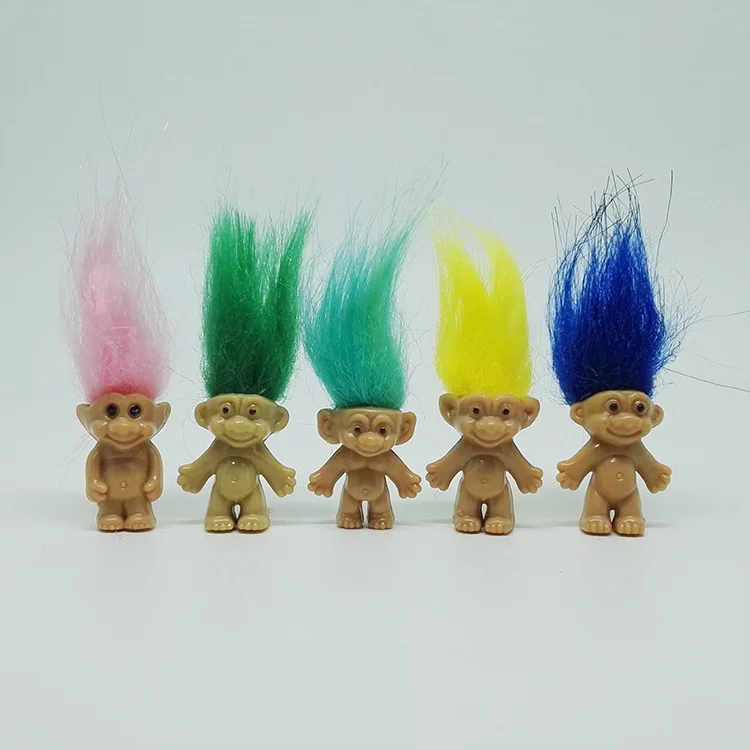 Colorful Hair Troll Doll Family Members Daddy Mummy Baby Boy Girl Dam Trolls Figure Toy Gifts Happy Family 5pcs/lot