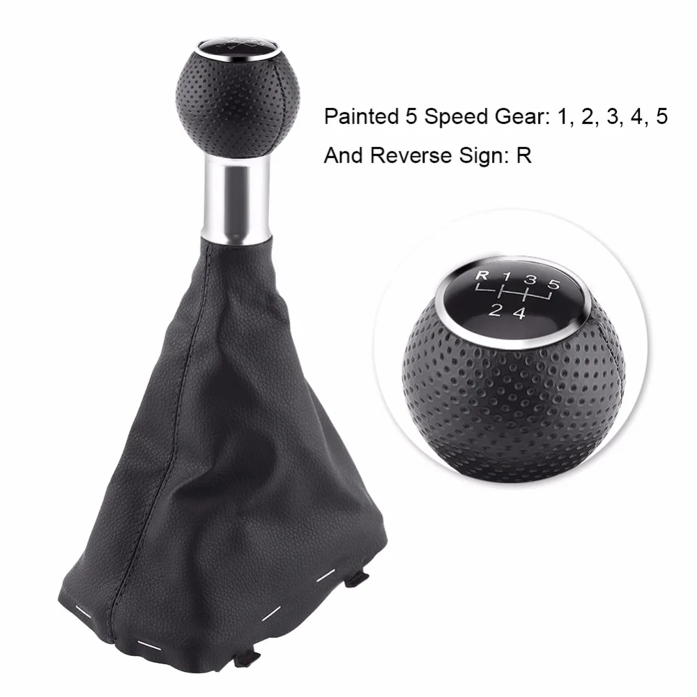 5 Speed Car Gear Shift Knob Gearstick Gaiter Boot Kit For Audi A3 2000