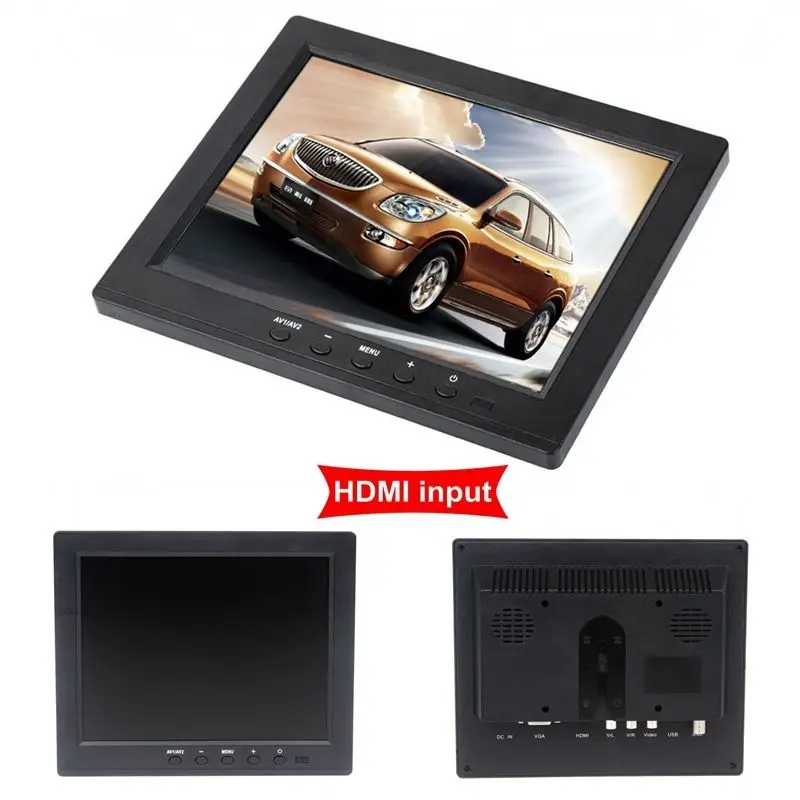 EYOYO 8 дюймов портативный цифровой HD TFT ЖК монитор VGA BNC Видео Аудио DVR HDMI вход B01 для