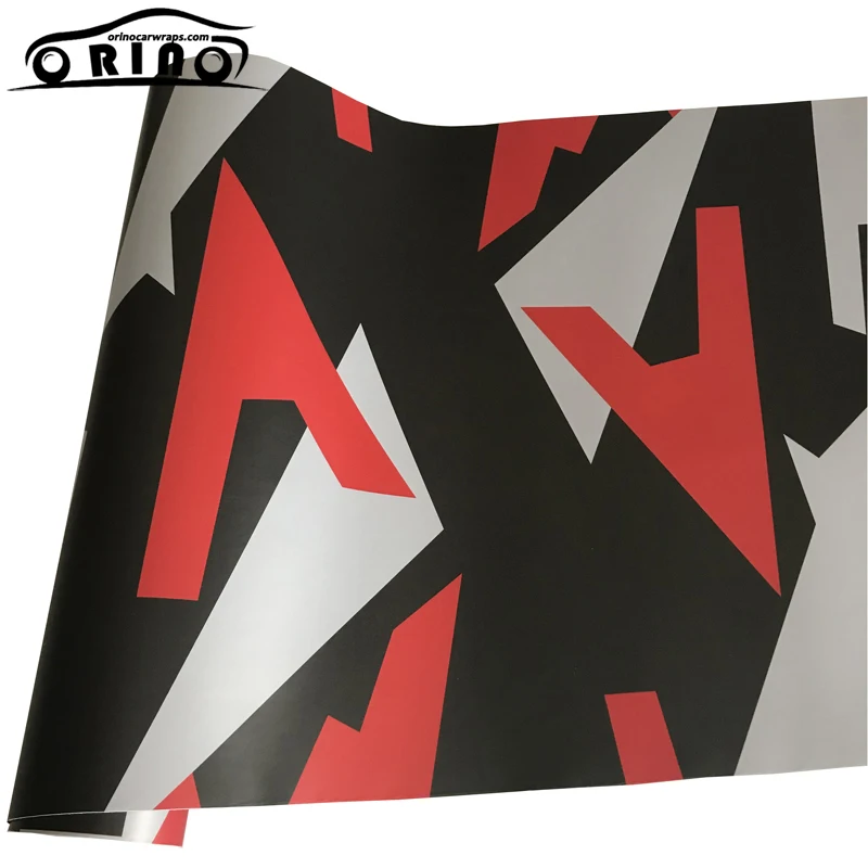 Black Red Car Wrap Foil Film