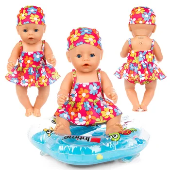 

Happy Elfin Baby New Born Doll Accessories 18 inches 43cm boy swimsuit doll clothes For Chirdern Birthday Gift