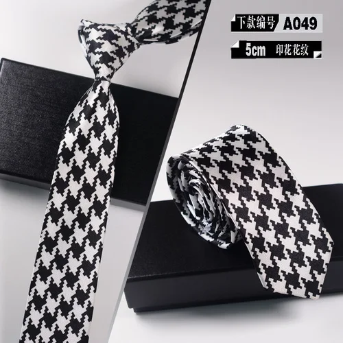 Стильный галстук джентльмен шеи галстук Шелковый формальный день рождения бизнес подарки галстук для мужчин гравата, тонкий галстук со стрелкой - Цвет: A049