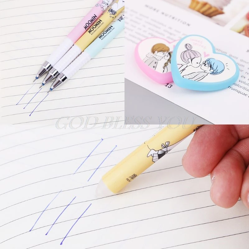 Милые резиновые ластики в форме сердца для стирающиеся ручки, Детские Подарочные канцелярские принадлежности