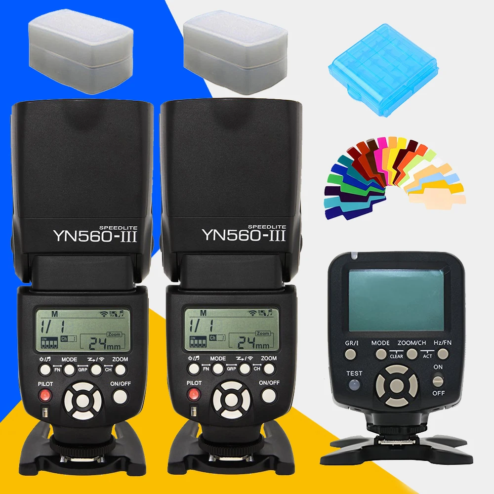 YONGNUO YN560III YN560-III YN-560III Speedlite Flash YN560 III X2+ YN-560TX LCD Flash Controller YN560 TX for Canon Nikon Camera