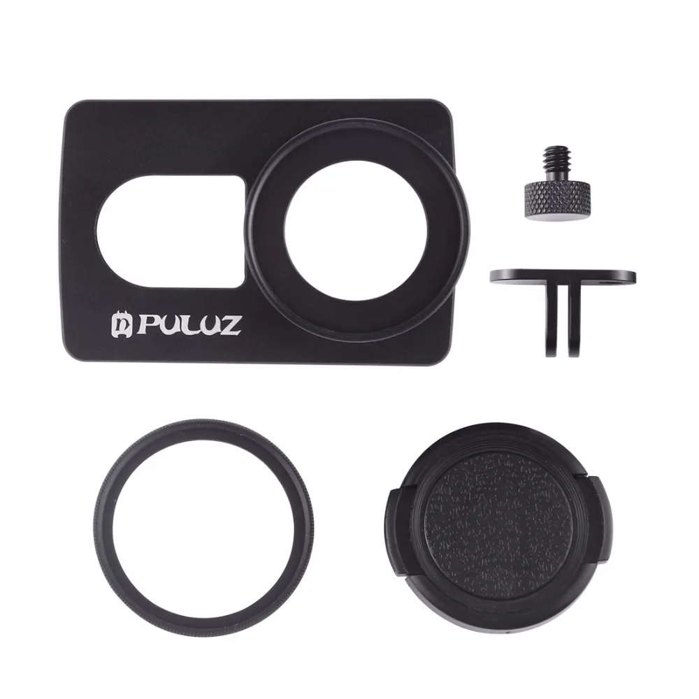 PULUZ корпус CNC алюминиевый сплав Защитная клетка с 37 мм УФ-объектив для Xiaomi Xiaoyi II 4K Экшн-камера