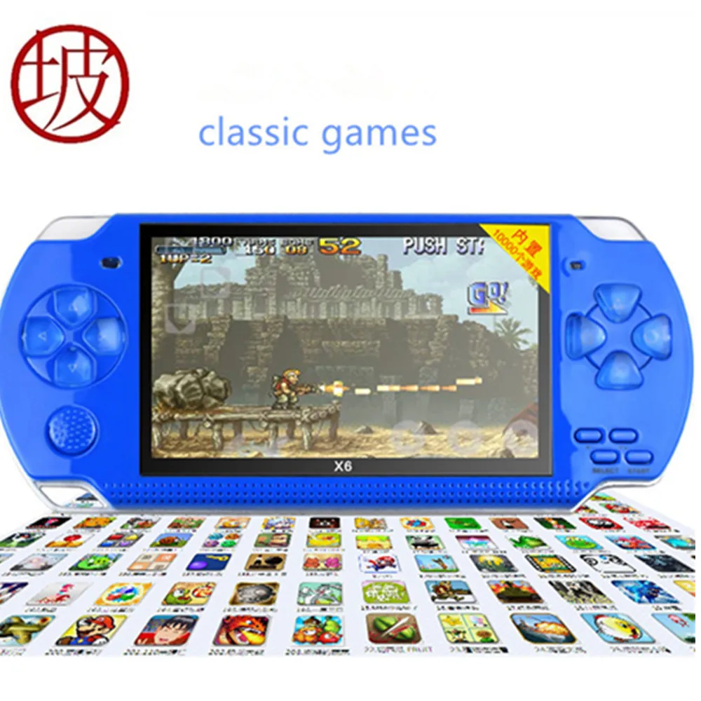 Coolbaby x6 4 3 &quotРучной игровой консоли Поддержка 16 бит 32 ЖК-дисплей Видео MP3 MP5 книгу