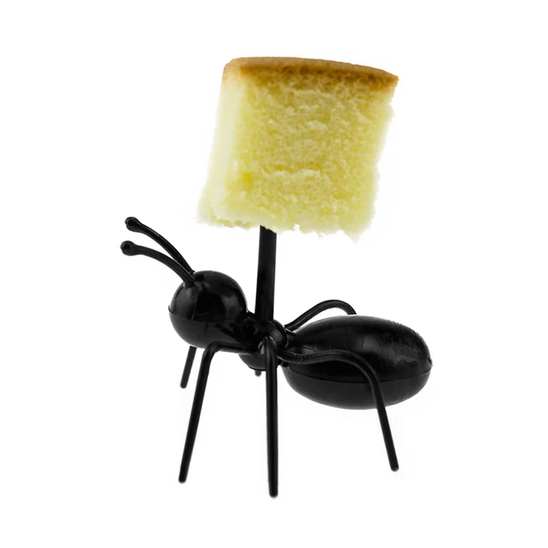 12pcs/set Mini Ant Fruits Fork Vegetable Fruit Fork Snack Dessert Holder For Bar Party Kitchen Accessories 7Z MM199
