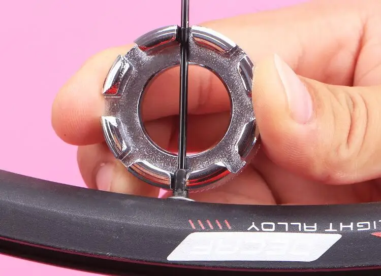 Bicycle Cycling 6 Way Spoke Nipple Key Bike Wheel Rim Spanner