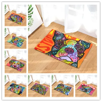 

Welcome Floor Mat Painted 2 Printing Flannel Carpet For Living Room 40x60cm Kitchen Rug Non-Slip Tapete Fashion Household Items