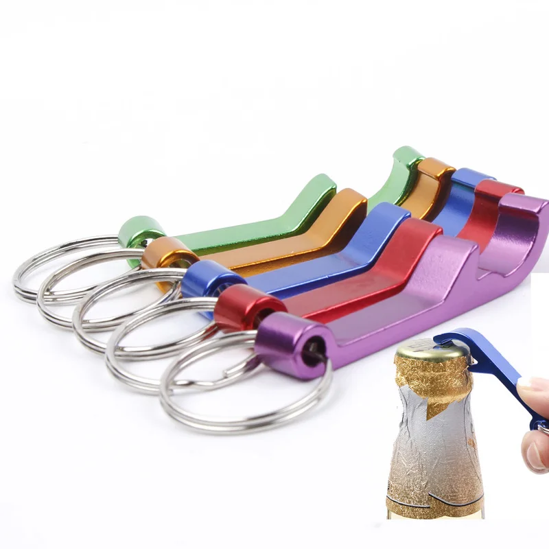 

Portable 4 in 1 Bottle Opener Key Ring Chain Keyring Keychain Metal Beer Bar Tool Claw Gift Unique Creative Gift Random color