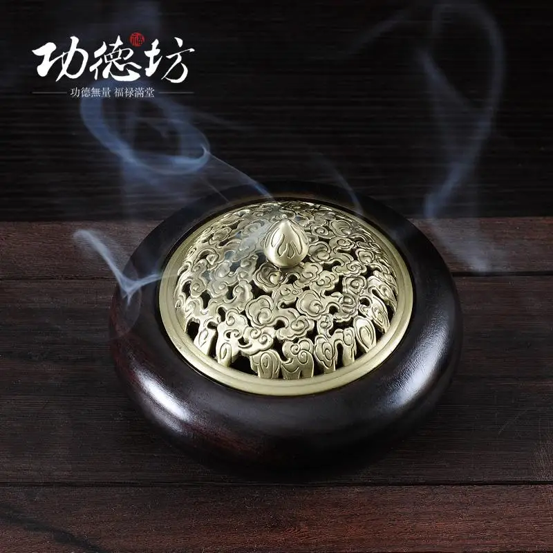 

Furnace black Zi mu of sandalwood incense coil furnace bronze covered wooden monolith incense packs email Aloes wood furnace