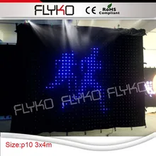 P10CM ясный экран дисплея изображения фон занавес для сцены светодиодный для вечеринок