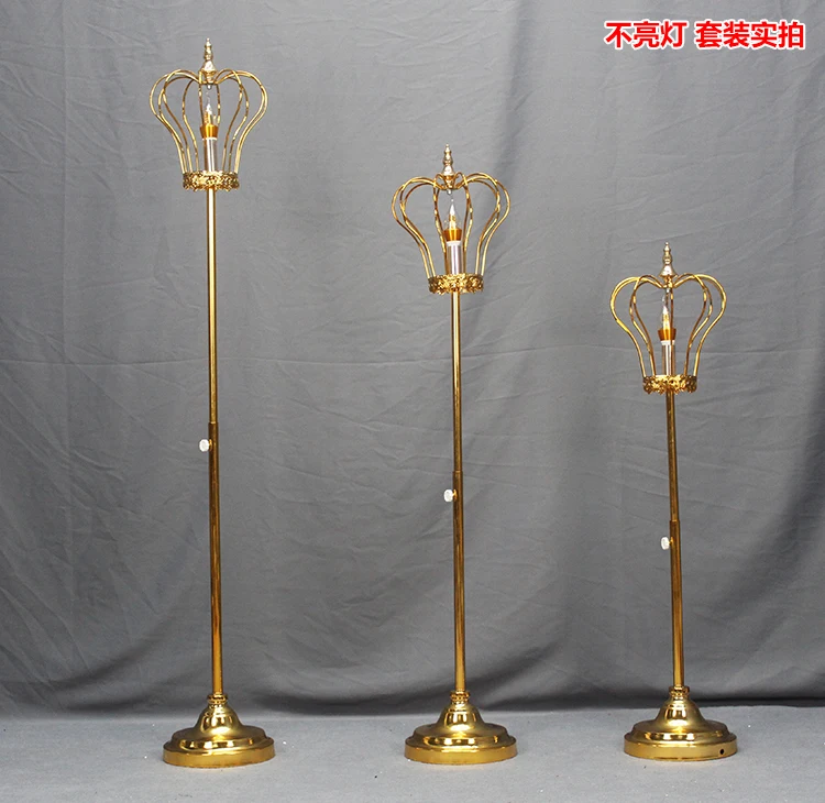 

nice Wedding props crown road lead light golden lifting wedding stage decoration stands