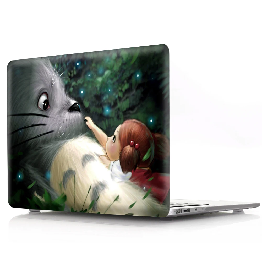Чехол для ноутбука Totoro с цветной печатью для MacBook Air retina Pro 11 12 13 15 для MacBook с сенсорной панелью New Air 13 New Pro13 15