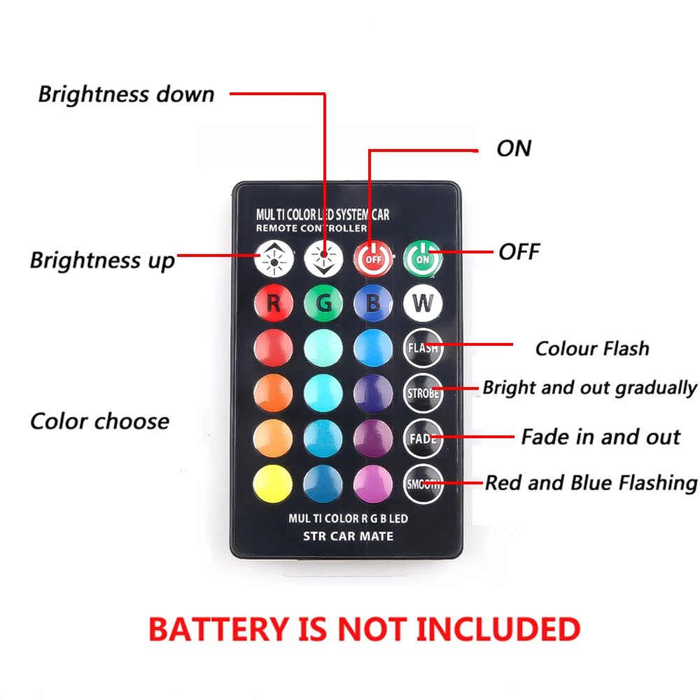 2 шт. RGB Стробоскоп Светодиодная лампа T10 W5W Автомобильные лампы светодиодный ные