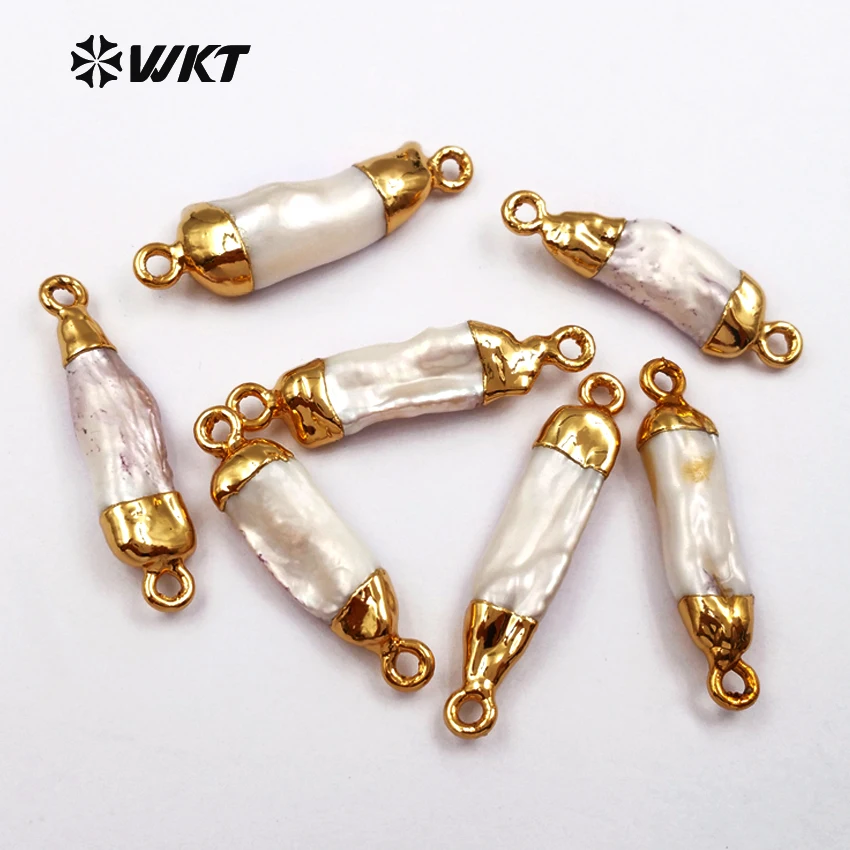 WT-C131Genuine stick разъем шт. 10 шт. пресноводный жемчуг разъем для изготовления ювелирных изделий в качестве подарка