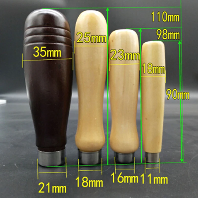 3 шт./лот, деревянная ручка для напильника, подходит для домашнего инструмента, кольцо из нержавеющей стали, дерево, сделай сам, АКК