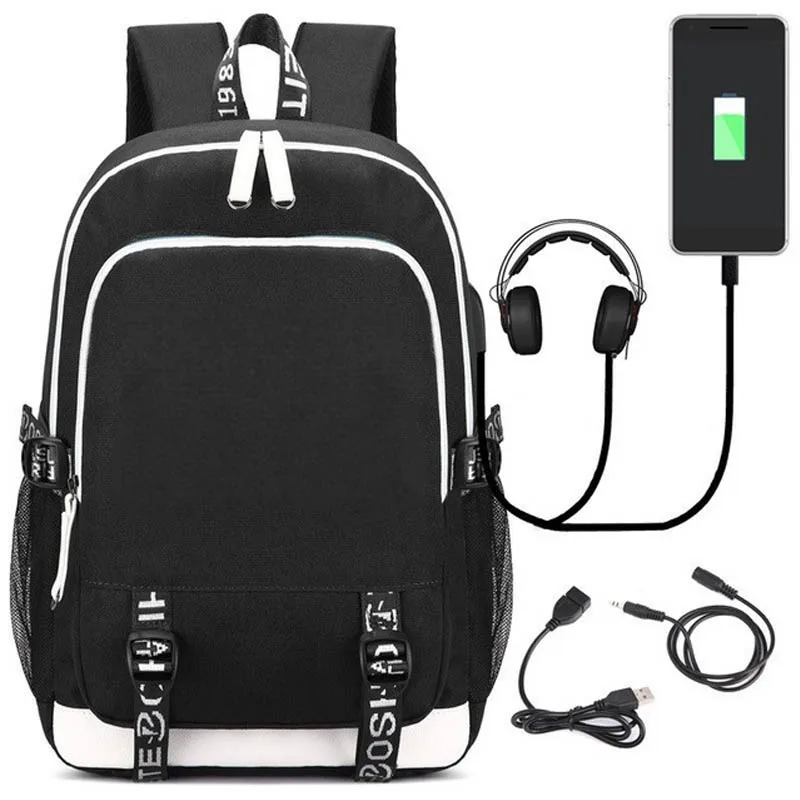 

Cartoon Backpack Boys School Backpack Student Luminous USB Charge School Bags Teenager Schoolbag Bagpack Rucksack
