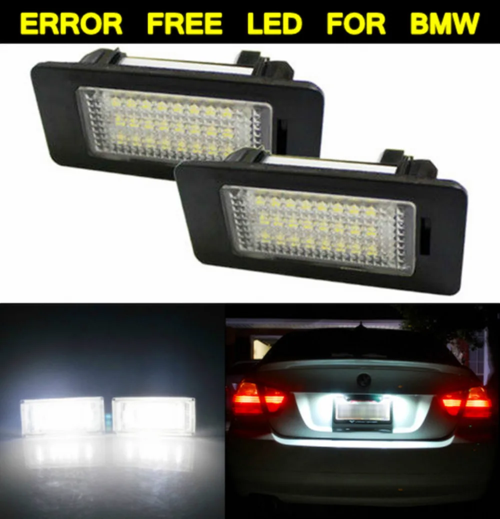 Error Free Rear LED license Frame Lamp/ Car License plate Light for BMW E82 E88 E39 E60 E61 E60