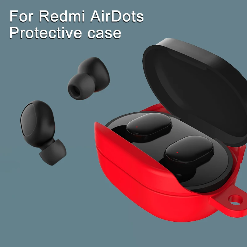 Чехол для переноски Xiaomi mi Red mi Airdots Youth силиконовый чехол на Xio mi Air dots Молодежные наушники защитный ковер с кольцом