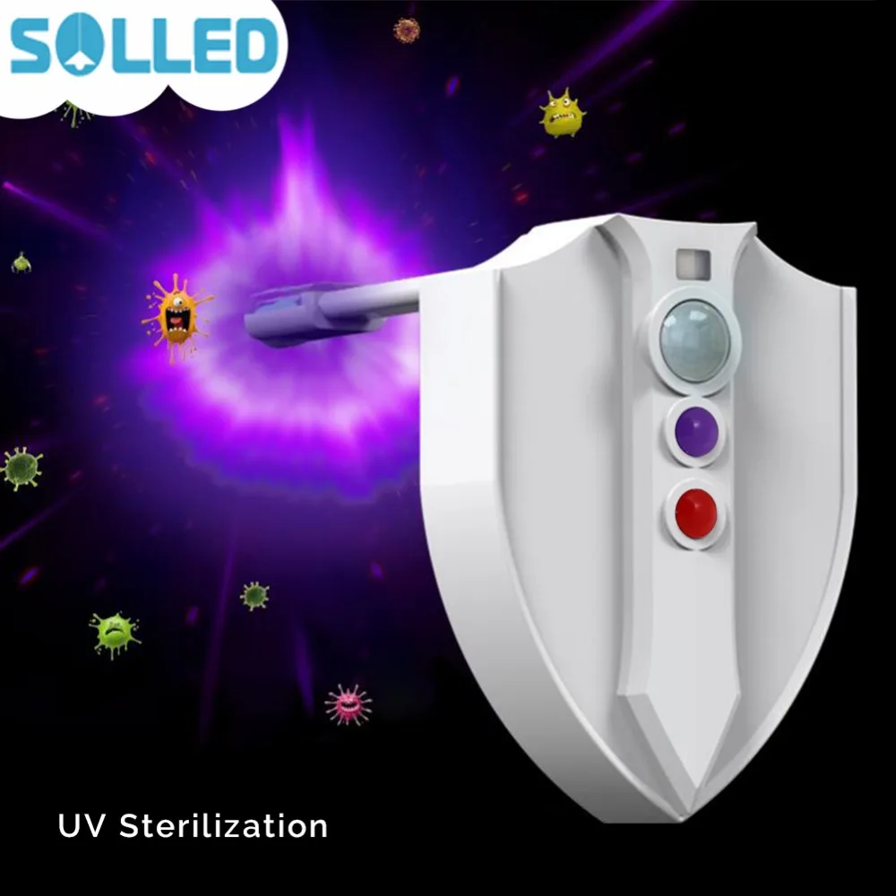 

SOLLED Upgraded Version Motion Activated LED Toilet Night Lights UV-C Light Waterproof design with 2 Modes 8 Colors